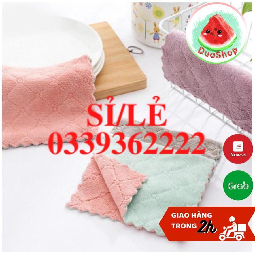 [ HAIANHSHOP ] [Combo 5/10/15] Khăn lau bếp/ bát đĩa/ cốc chén siêu thấm hút - khăn lau tay đa năng 2 mặt Duashop &gt;