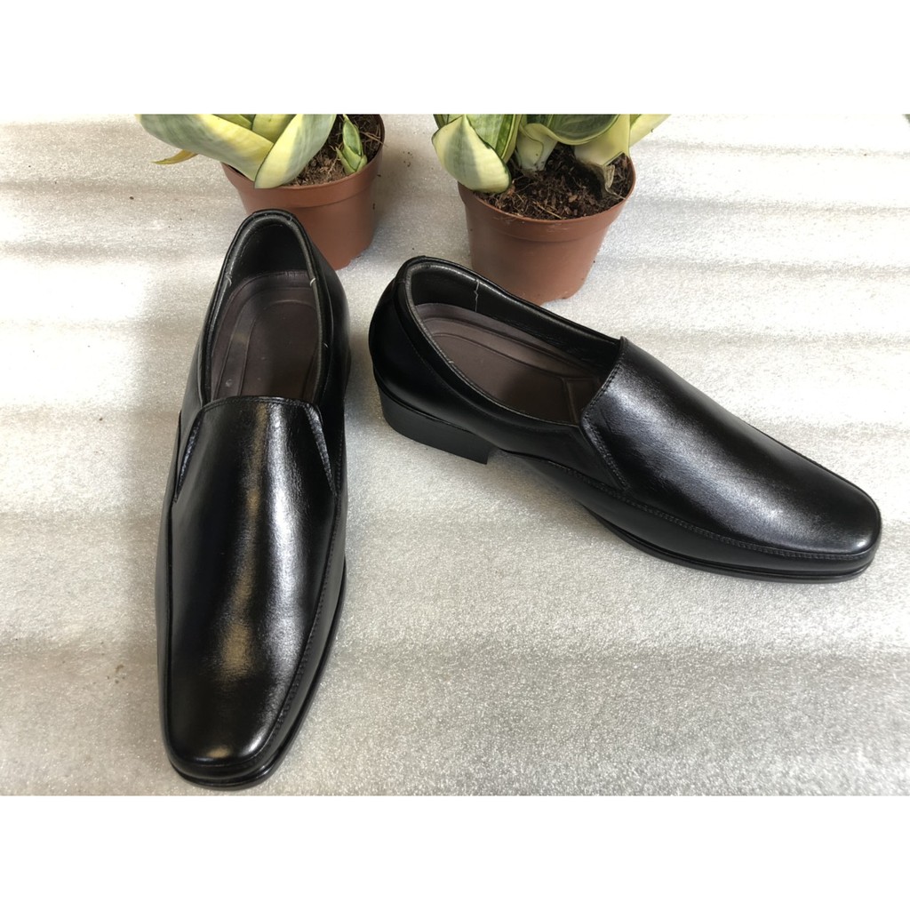 Giày tây nam công sở màu đen sáng bóng lịch lãm size 38 đến 44- da bò 100%