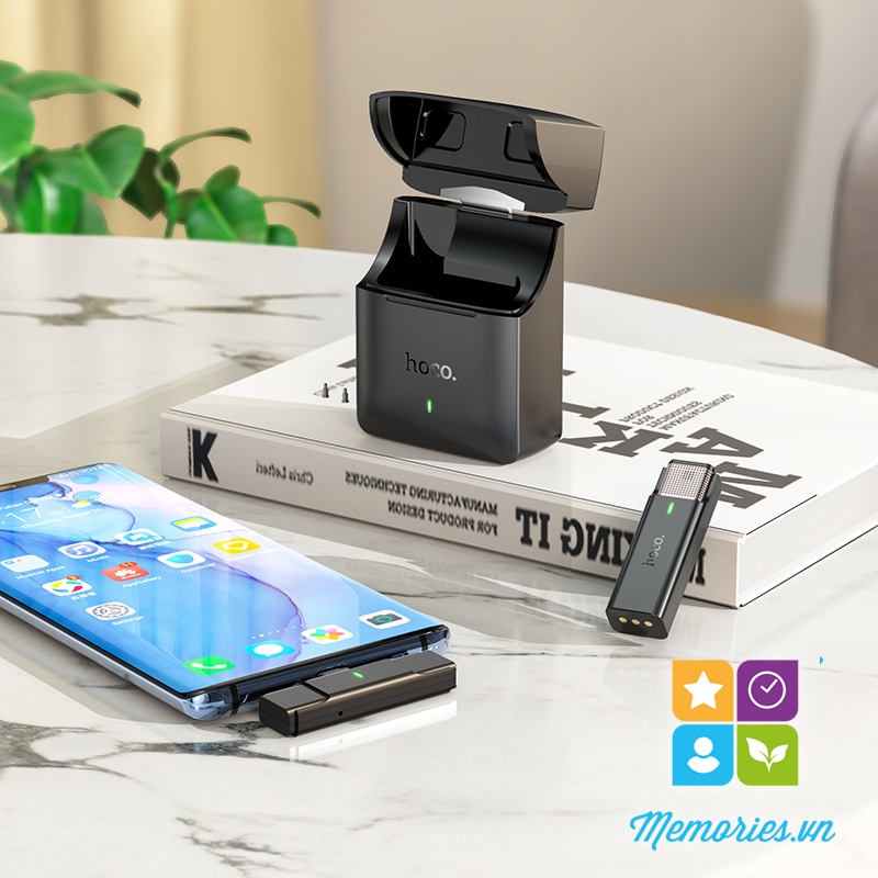 Microphone ghi âm không dây Hoco S31  / S19 chính hãng cho điện thoại, quay video