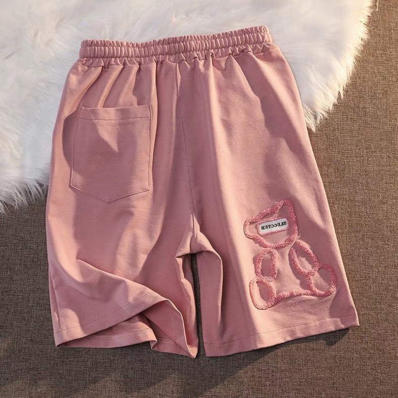 Quần Short Gấu thêu Unisex 🦋 Quần Đùi Nữ Gấu thêu 4 Màu 🦋 | BigBuy360 - bigbuy360.vn