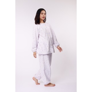 Đồ bộ nữ nỉ bông giữ ấm thu đông