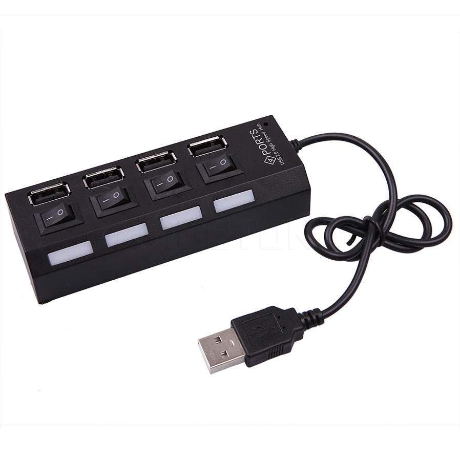 Hub Chia 4 / 7 Cổng Usb 2.0 Kèm Công Tắc On / Off To480 Mbps Cho Macbook Pc Laptop