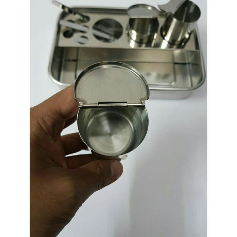 BỘ KHAY INOX ĐỰNG DỤNG CỤ Y TẾ, ĐỒ PHUN SĂM SPA