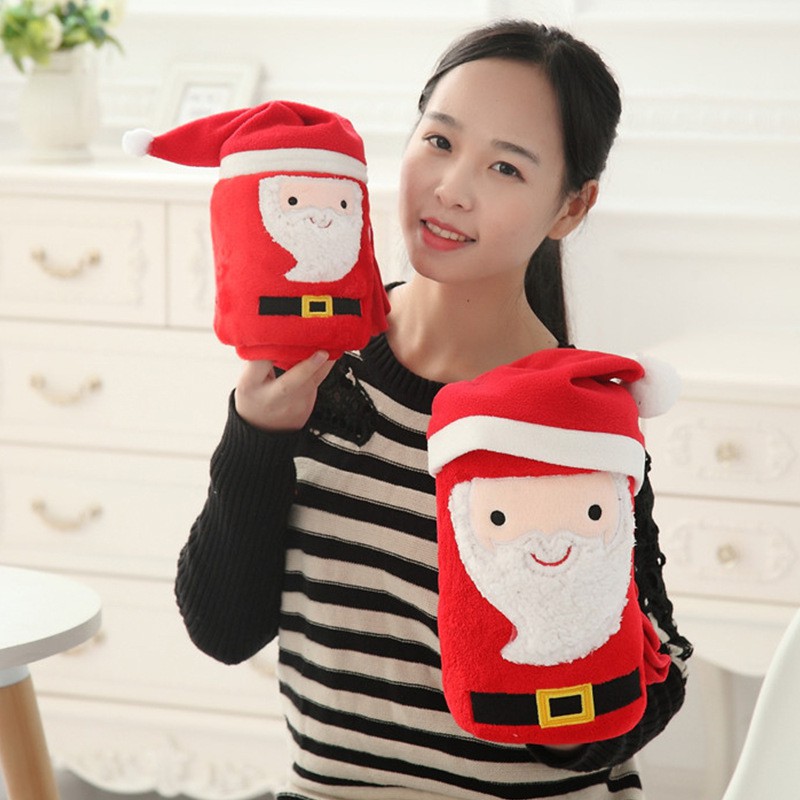 Chăn Nỉ Hai Mặt Họa Tiết Hoạt Hình Ông Già Noel / Người Tuyết Sáng Tạo