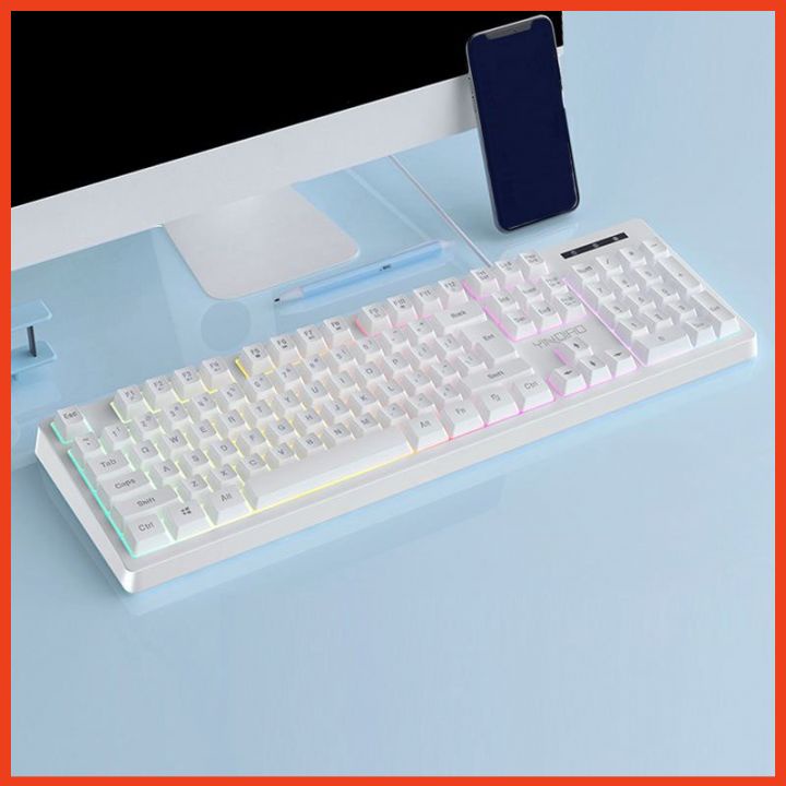 Bàn Phím Máy Tính Có Dây K200 YINOIAO Giả Cơ LED Xuyên Chữ Dùng Văn Phòng, Choi Game Cực Đã