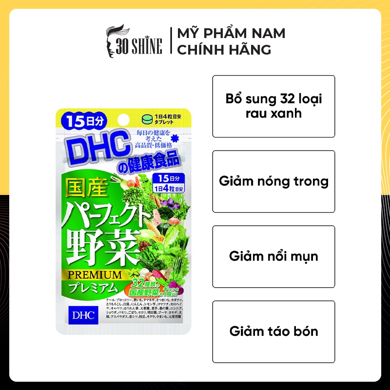 Vitamin tổng hợp DHC rau củ quả Nhật Bản - Gói 60 viên 15 ngày và 120 viên 30 ngày