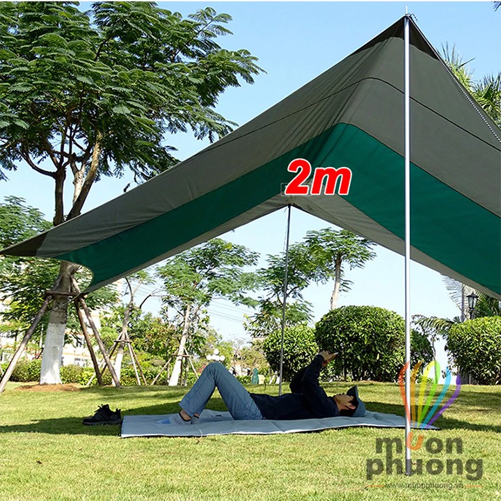 Thanh trụ cây hỗ trợ chống dựng căng lều chữ A bạt tăng mái che cắm trại dã ngoại cao 2m - MUÔN PHƯƠNG SHOP