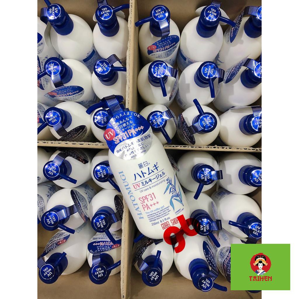 Sữa dưỡng thể làm trắng, chống nắng Hatomugi Naturie Nhật Bản SPF31 PA+++