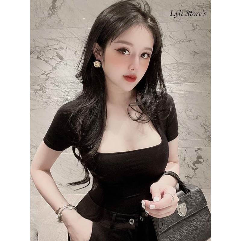 ÁO THUN CỔ VUÔNG CHẤT BOZIP MS10344