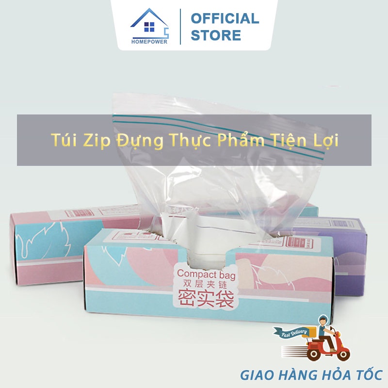 Túi zip đựng thực phẩm PE trong suốt cao cấp, tiện dụng, an toàn cho sức khoẻ