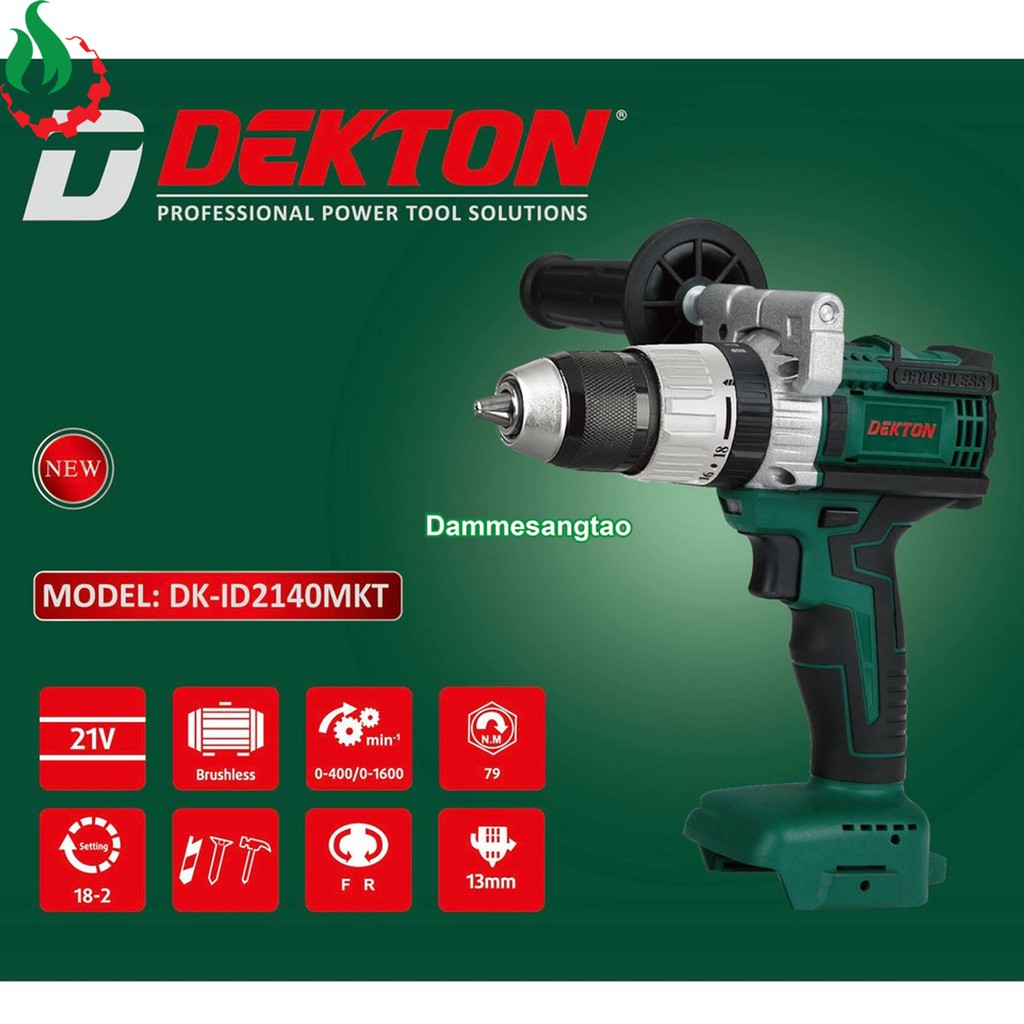Máy khoan pin 18V Dekton DK ID2140MKT 79Nm