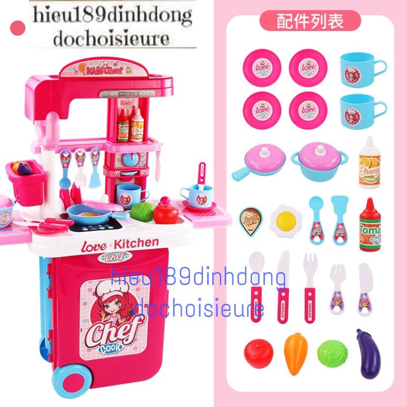 Đồ chơi vali kéo trang điểm cỡ lớn nhiều chủ đề mới (Khách hàng chat chọn mẫu)