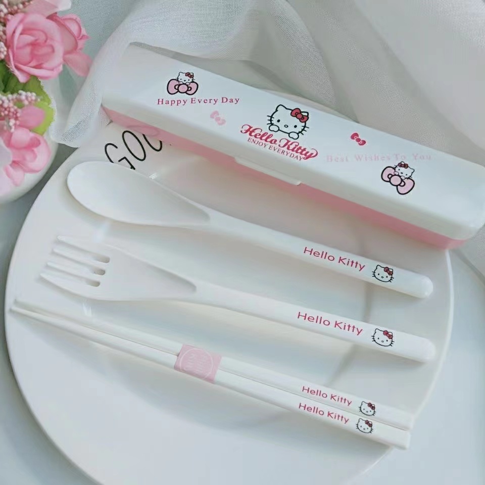 Bộ Dụng Cụ Ăn Uống 3 Món Gồm Muỗng/Nĩa/Đũa/Nĩa Dễ Thương Dành Cho Trẻ Em