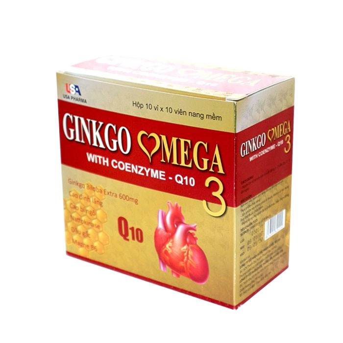 Date mới (Rẻ nhất) Hoạt huyết dưỡng não Bổ Não Ginkgo Omega 3 CoenzymQ10 hộp 100 viên.