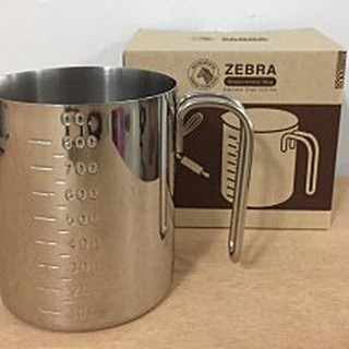 Ca Đong Thể Tích Inox 304 Zebra Có Vạch Chia, 800ml, Nhập Khẩu Thái Lan