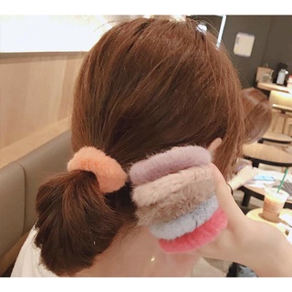 ☂️Chun cột tóc lông mềm,scrunchies lông nhỏ