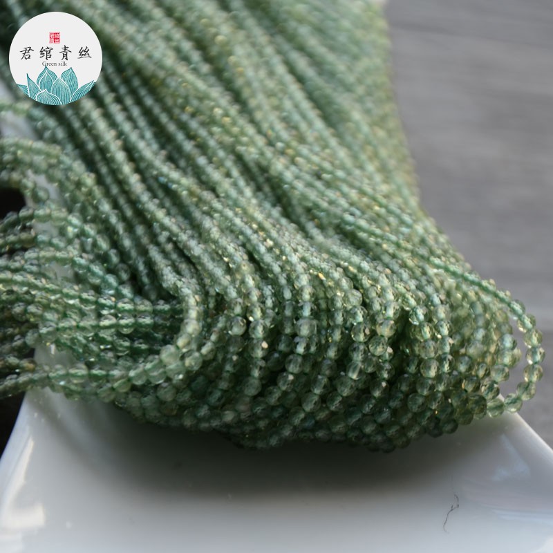 Vòng tràng hạt tự nhiên màu xanh lá cây kích thước 2.5mm dùng làm trang sức DIY