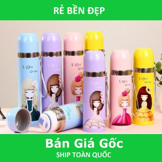Bình Nước Giữ Nhiệt 2 Lớp Inox 500ml Tiện Dụng