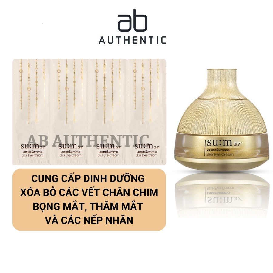 Gói sample kem mắt Sum Losec Summa cải thiện nếp nhăn, giảm thâm Elixir Eye Cream - AB AUTHENTIC