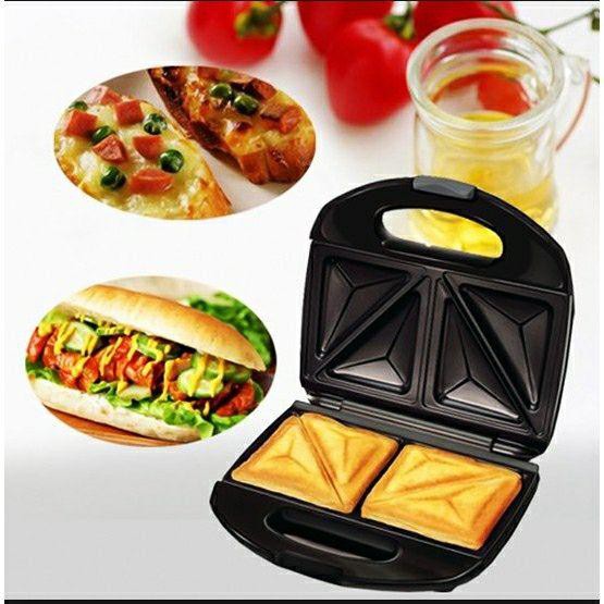 Máy nướng bánh mì kẹp, nướng bánh hình tam giác Nikai dễ sử dụng, không bị dính khuôn