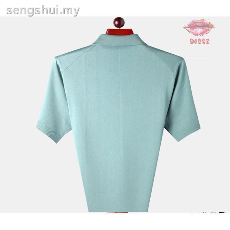 ☫◄✜▫℗♧◇Montagut Áo Thun Tay Ngắn Có Túi Bằng Lụa Lạnh Thời Trang Mùa Hè Mới Cho Nam