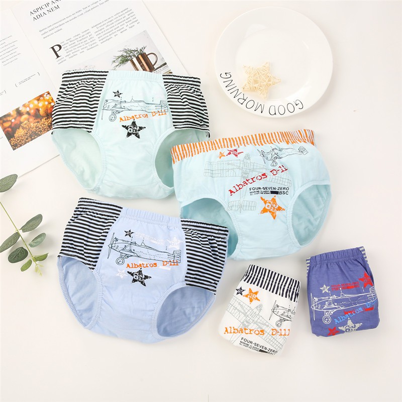 Set 5 Quần chíp trẻ em vải cotton 100% chất lượng cao xuất Hàn Quốc quần lót kháng khuẩn dành cho bé từ 3-14 tuổi