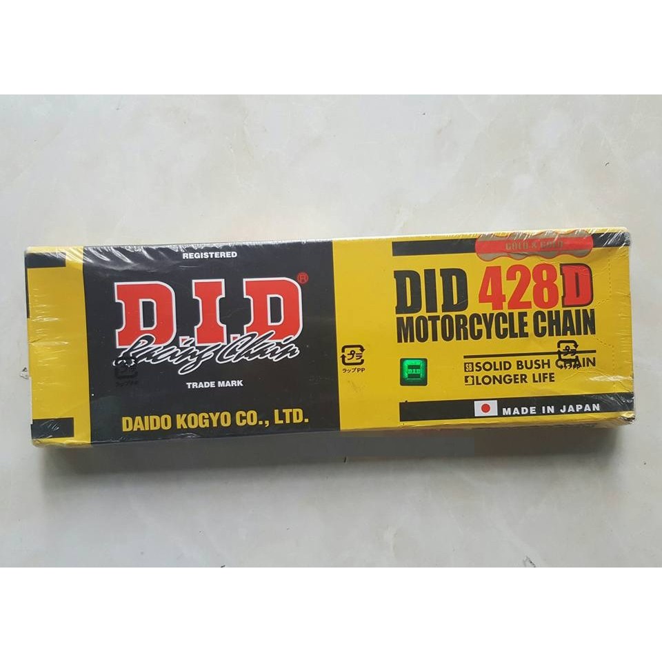 Sên vàng DID chính hãng 9ly 124 mắc,  10ly 130 mắc, 10ly 122 mắc