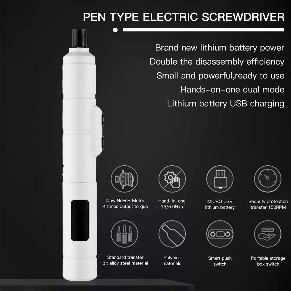 EKEZ Bộ tua vít điện chuyên nghiệp có thể sạc lại USB