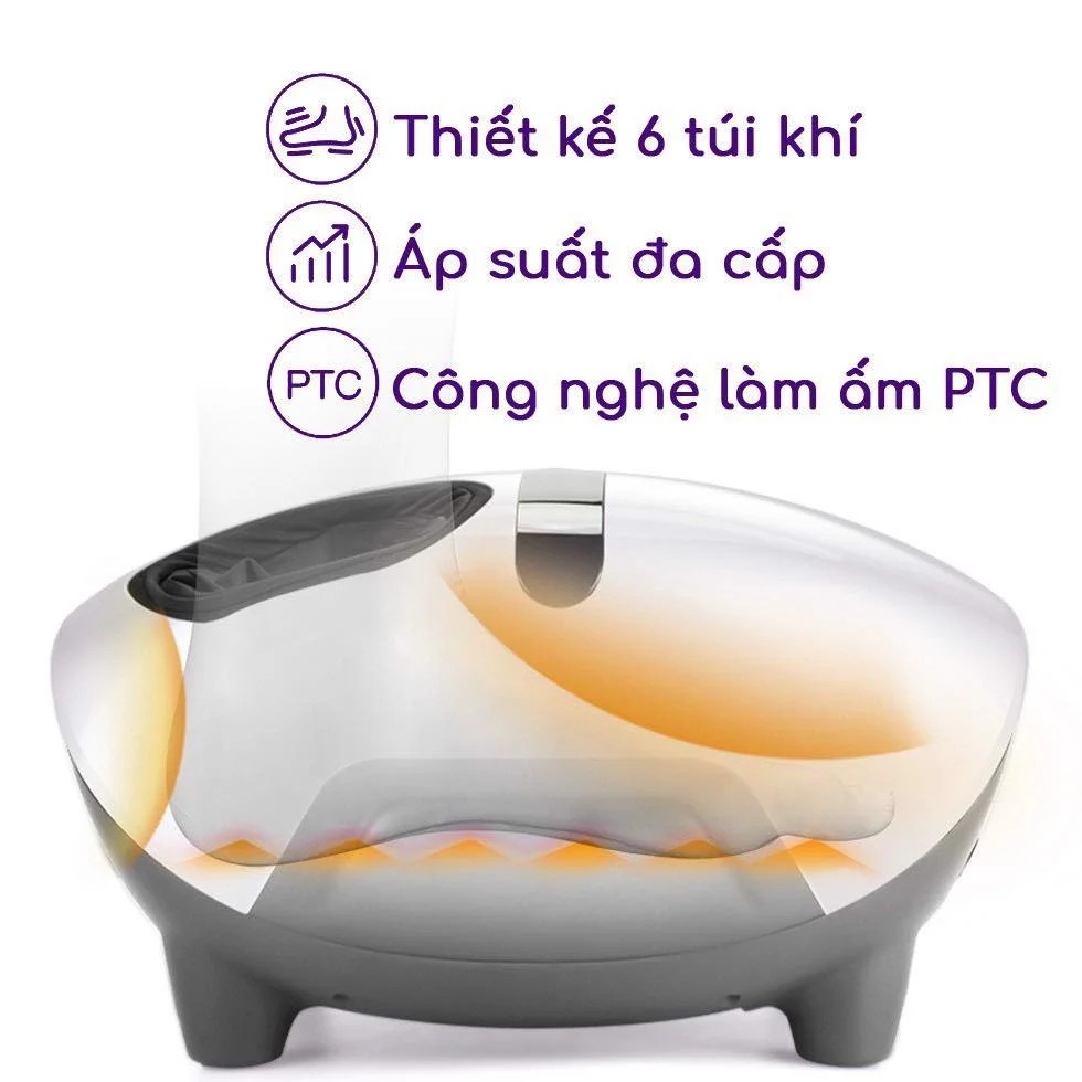 Máy massage bấm huyệt Xiaomi XGEEK F3 - mát xa chân 360 độ, làm ấm chân, khử mùi hôi chân - Bảo Hành 12 Tháng