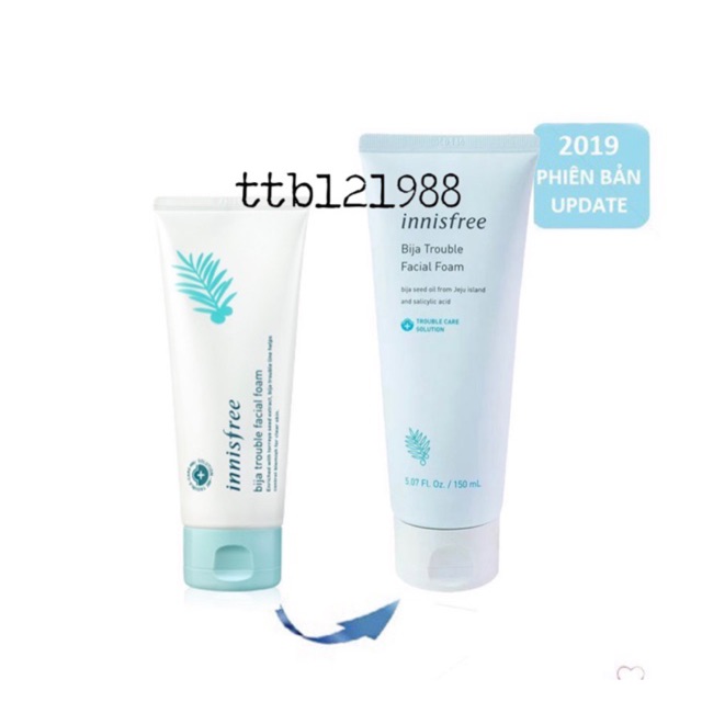 SỬA RỮA MẶT INNISFREE BIJA TROUBLE FACIAL FOAM