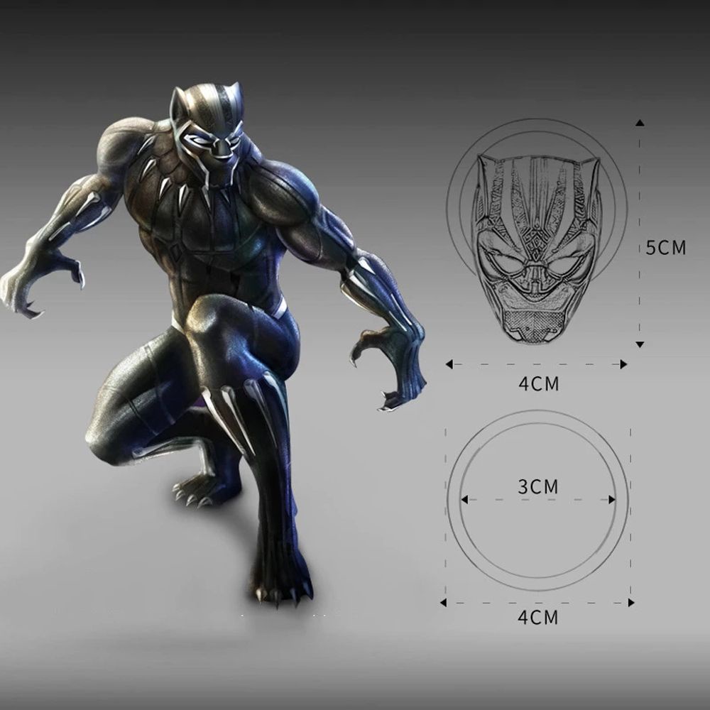 Vỏ bọc bảo vệ nút khởi động xe hơi bằng hợp kim kẽm thiết kế hình mặt nạ báo đen 3D trang trí