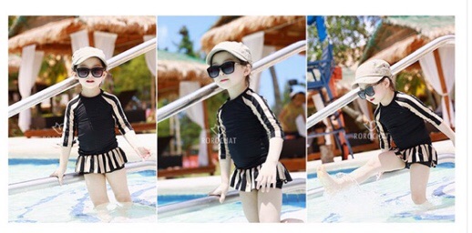 Đồ bơi bé gái dài tay TE12 | BigBuy360 - bigbuy360.vn