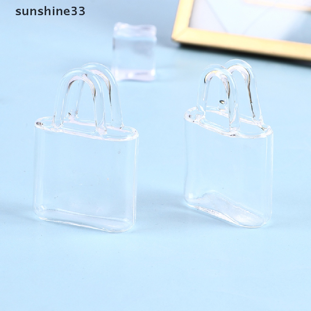 Dụng cụ trang trí hình túi xách kích thước nhỏ thủy tinh trong suốt