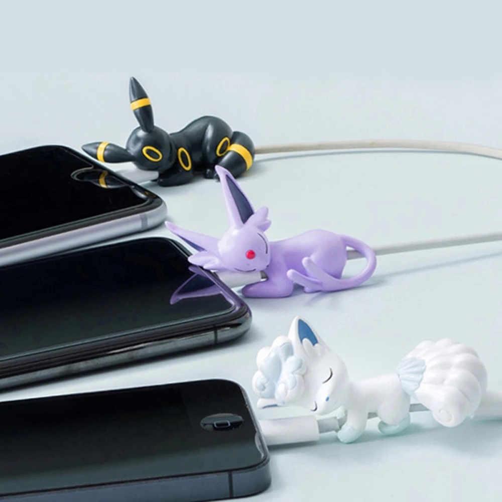 Phụ kiện bảo vệ dây cáp USB/ tai nghe điện thoại di động hình Pikachu dễ thương nhiều màu sắc