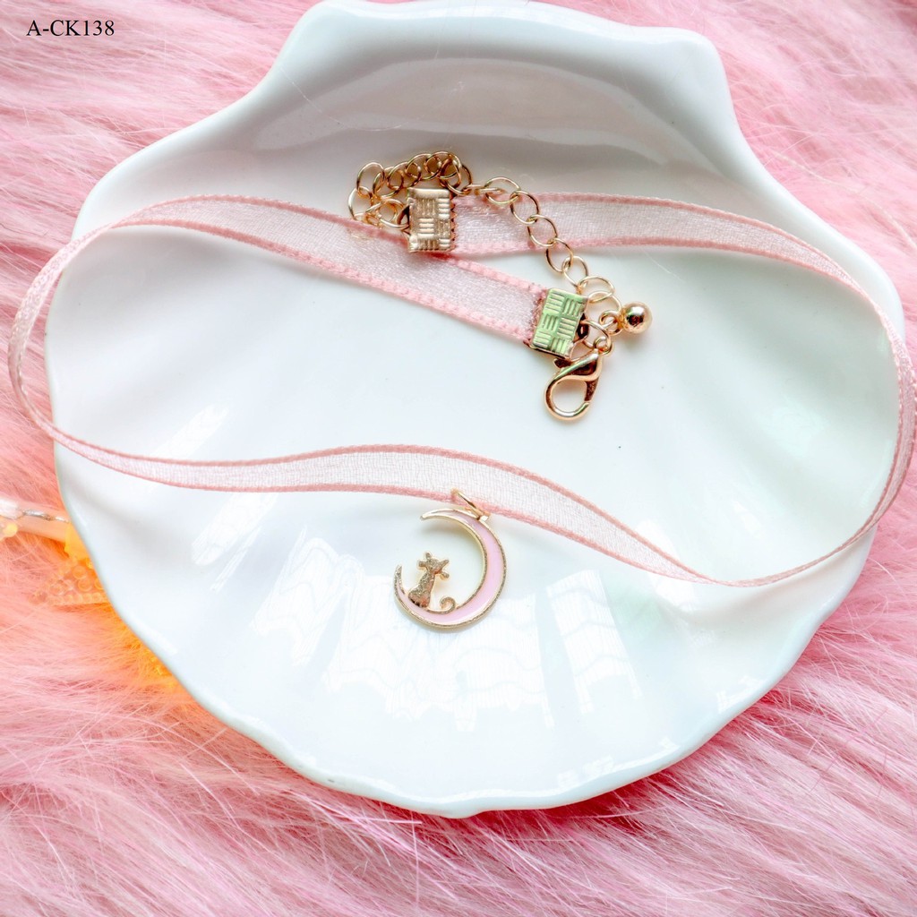 Choker hồng nhạt dễ thương gợi cảm A-ck137-138 Maycorner