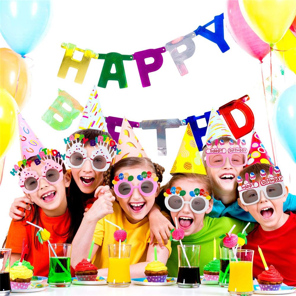 Kính mát in chữ Happy Birthday dễ thương dùng làm phụ kiện chụp ảnh cho bé
 | WebRaoVat - webraovat.net.vn