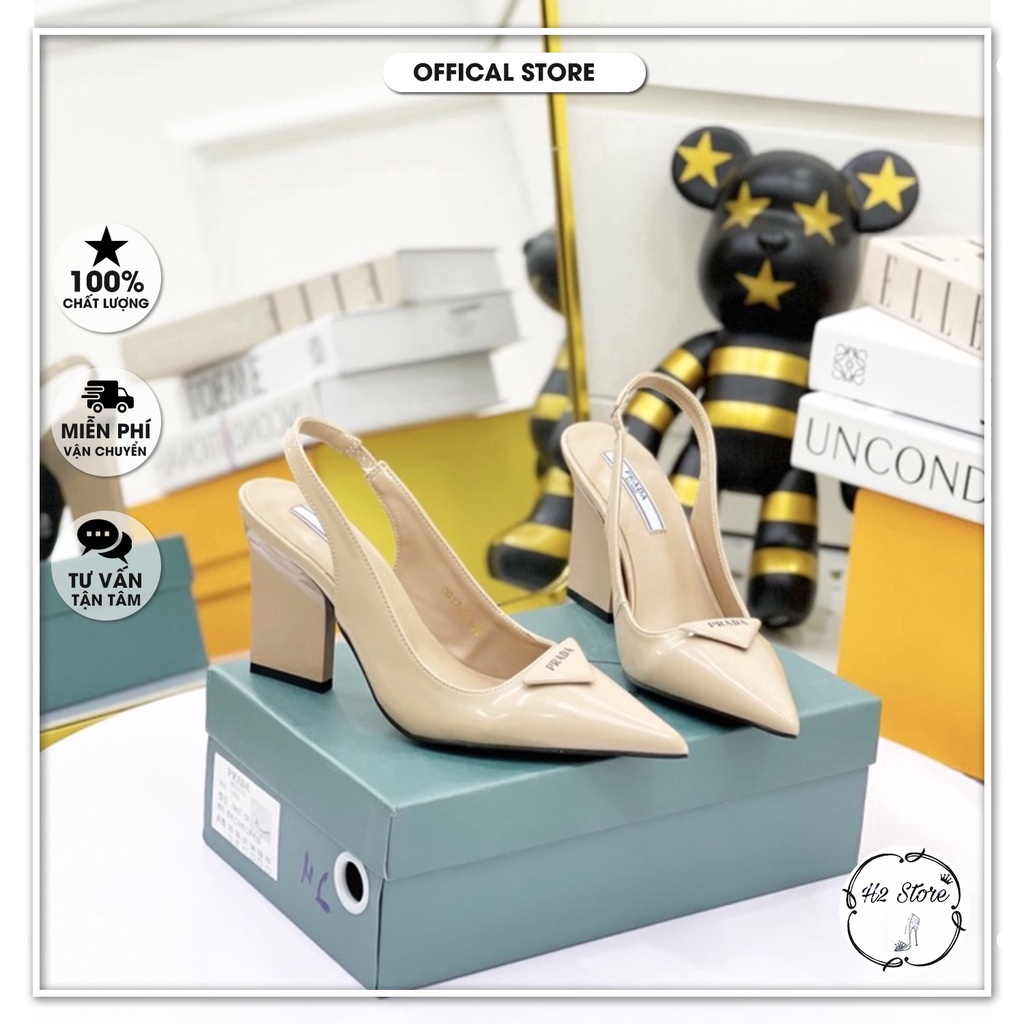 👠👟 Sandal prada gót dẹt quai sau fullbox ⚡