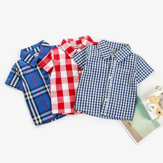 Áo sơ mi cộc tay bé trai cho bé từ 3 tuổi đến 10 tuổi