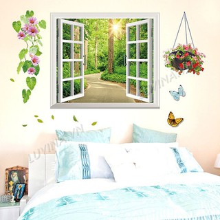 Decal dán tường trang trí phòng khách, phòng ngủ, phòng ăn - Cửa sổ ánh nắng