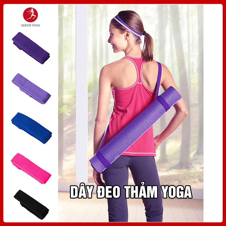 Dây Đeo Thảm Yoga Cotton QUEEN YOGA 1.5m Bền Đẹp