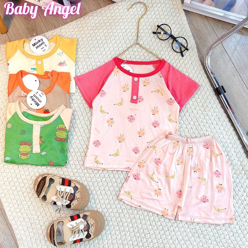 Đồ Bộ Bé Trai Bé Gái Cộc Tay Thun Lạnh Minky Mom [Cưng nhất] Đồ Bộ Cộc Tay Minky Mom cho bé thun lạnh