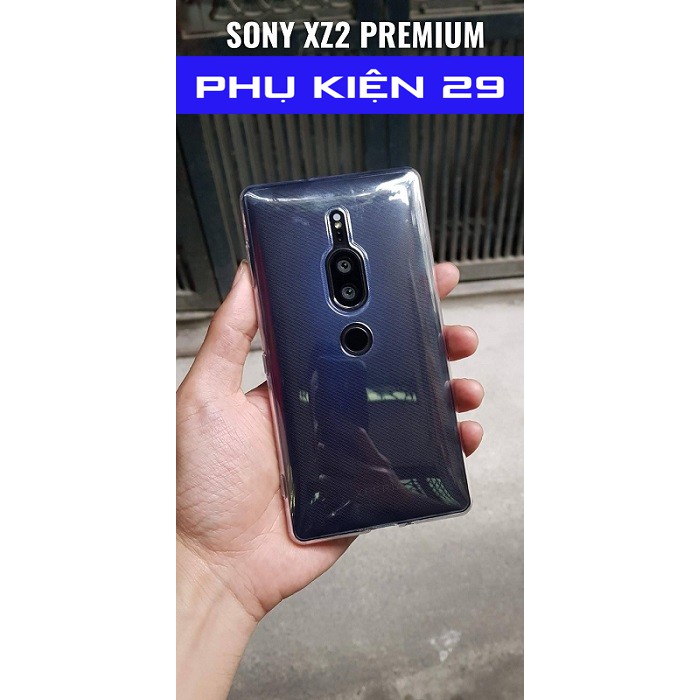 [Sony XZ2 Premium] Ốp lưng silicon dẻo trong cao cấp