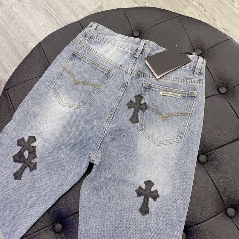 ⚡️[Hight Quality] - Quần jeans Chrom Heart cao cấp full tag túi, quần jeans ch