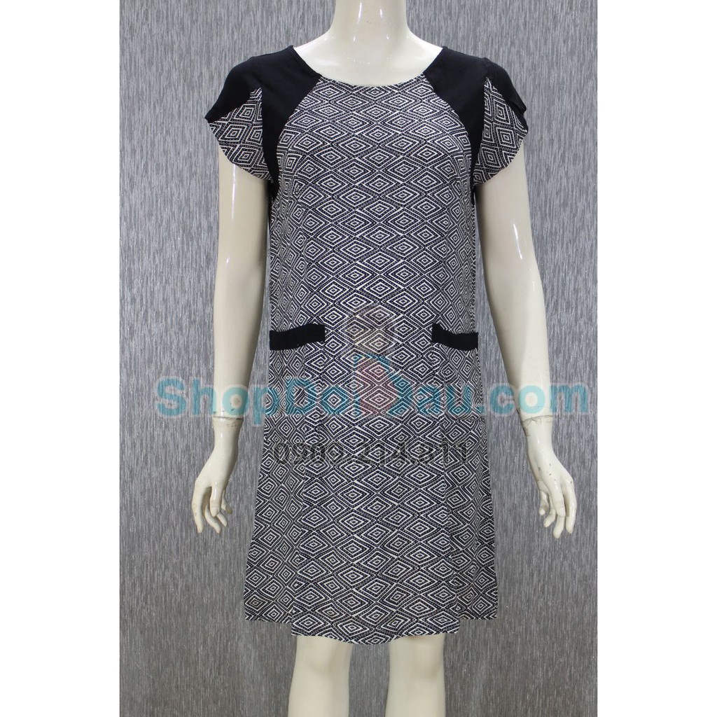 Đầm bầu mặc nhà cổ tròn - tôn bông (Mã số: DN436)
