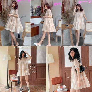 ĐẦM XINH FLOWDY DRESS form babydoll chất liệu organza bồng bềnh thiết kế 2 lớp dày dặn tone màu nhẹ nhàng dễ phối đồ