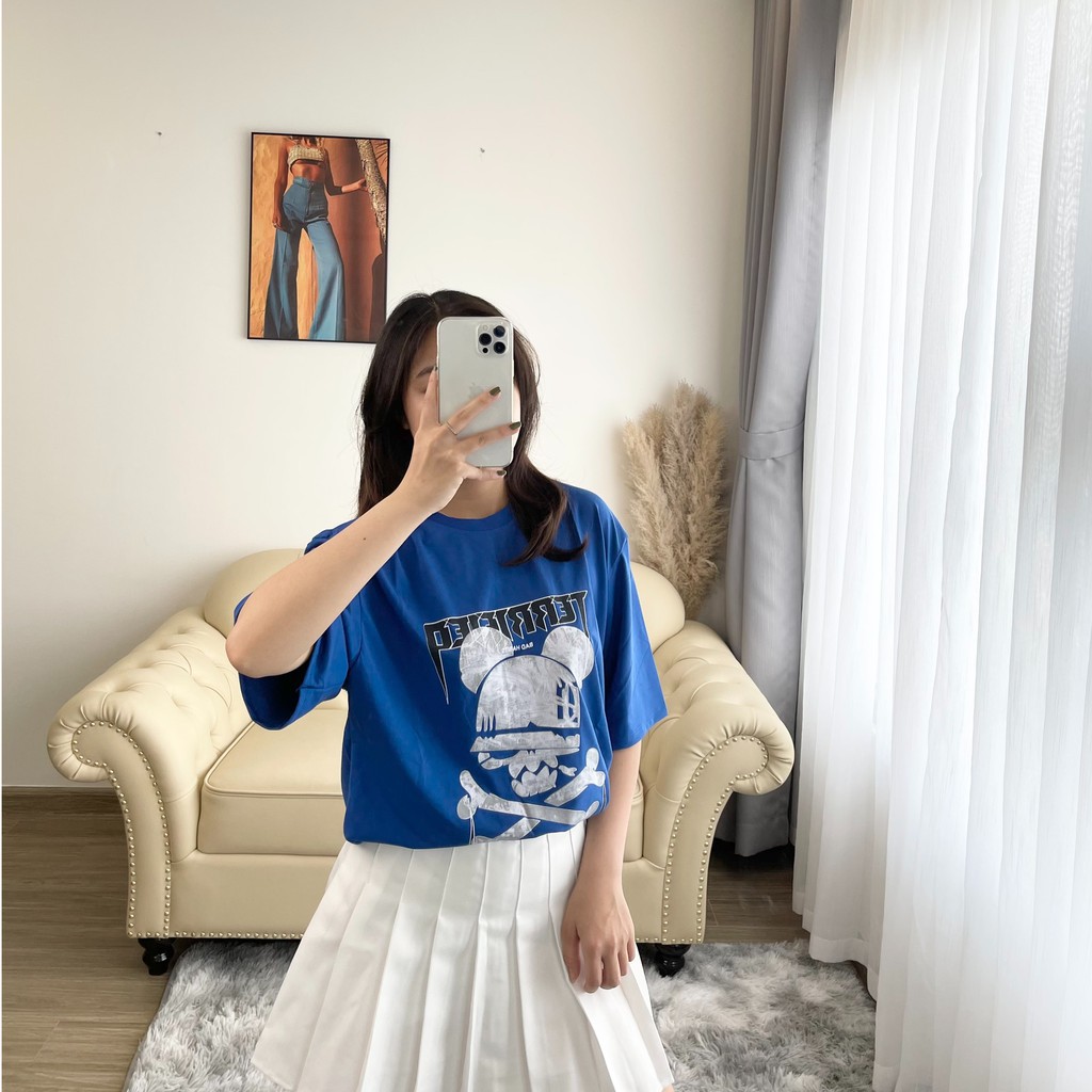 Áo thun nữ/ Áo phông nữ tay lỡ form rộng over in hình cực chất
