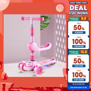 Xe trượt scotter 3in1 thiết kế đa năng có ghế ngồi chắc chắn & nhạc cho bé yêu