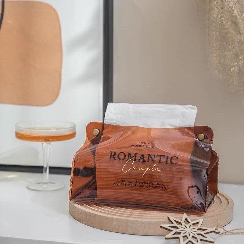 SẴN Hộp romantic trong suốt đựng đồ , đựng giấy ăn - tiện dụng phong cách châu âu