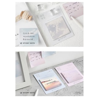 (GN007) Giấy note màu pastel bầu trời x30
