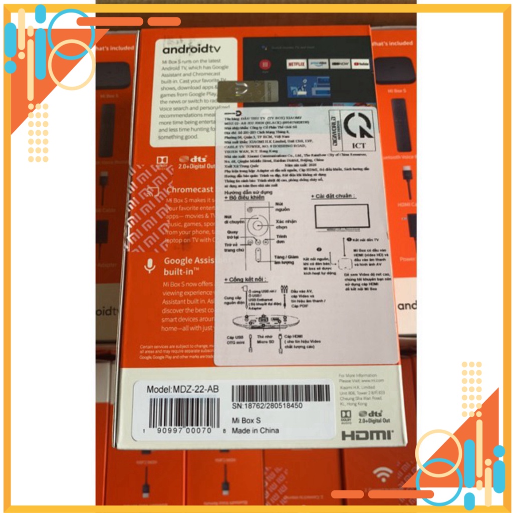 $$ Tivi Box Xiaomi Mi box S 4K SX 2020 Bản Quốc Tế Tiếng Việt Tìm Kiếm Giọng Nói $$